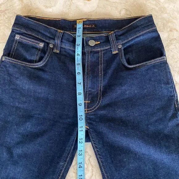 Nudie Jeans Thin Finn Dry Indigo Dips - Picture 9 of 12